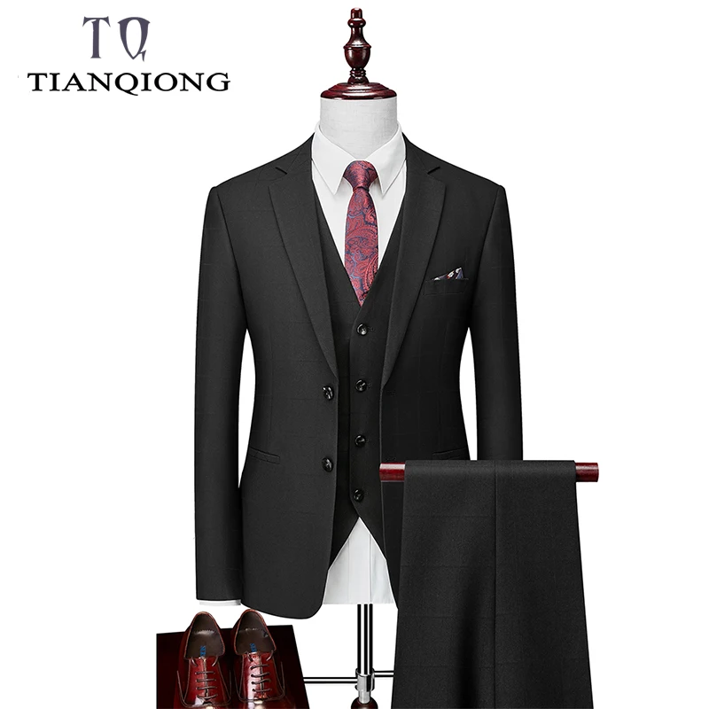 Brand Men Suit 2020 Latest Coat Pant Designs Classic 3 Piece Men's