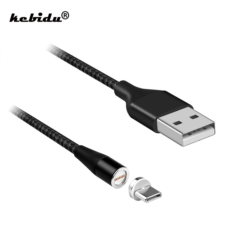 

USB Magnetic Cable Data Cable 3A Fast USB Charging Type C 360 Rotation Phone Cable For iPhone X XR Charger For Samsung Cord