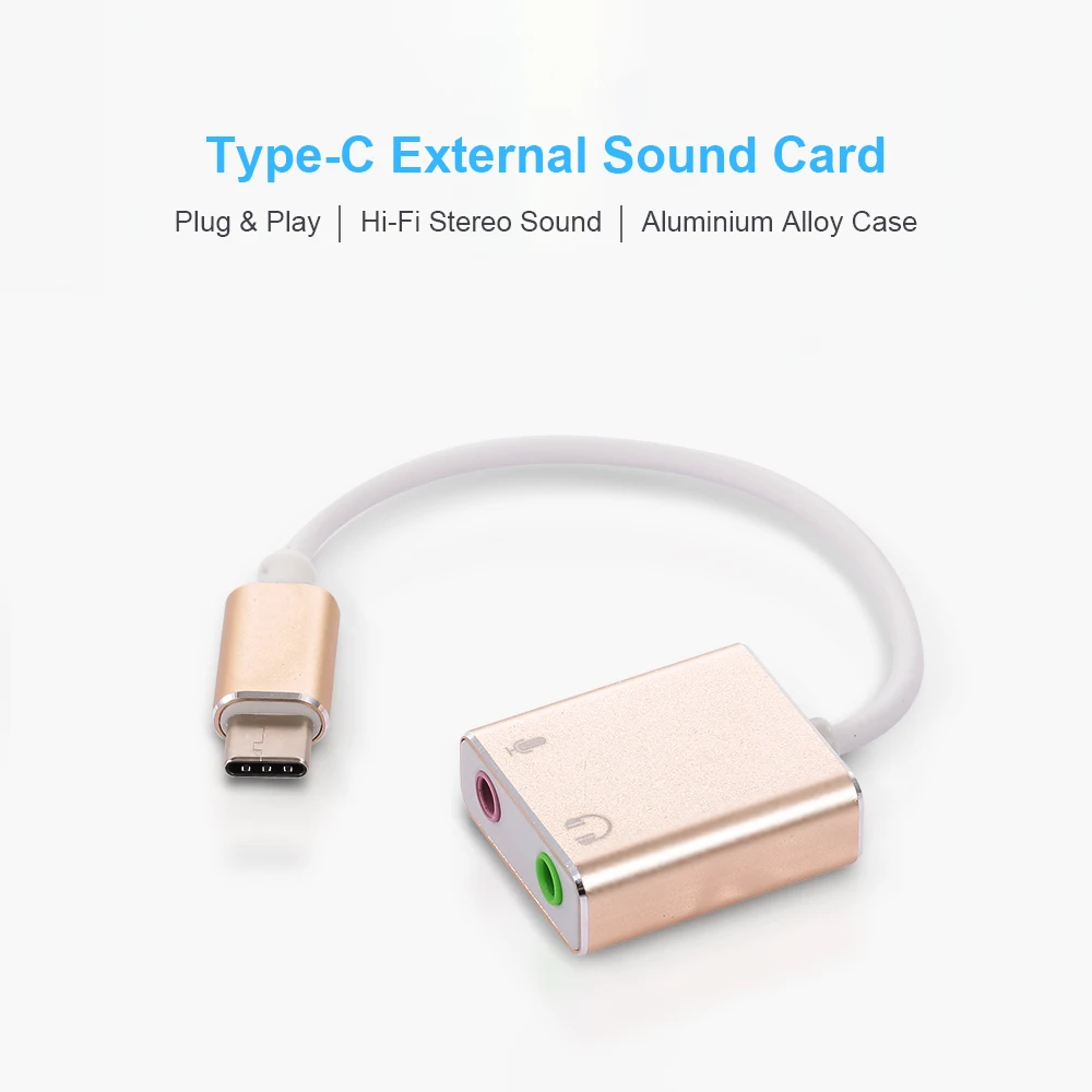 USB C Тип-C внешняя звуковая карта Hi-Fi волшебный голос 7 1 адаптер звуковой карты USB-C