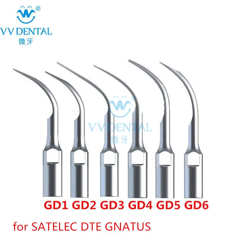 

VVDental Ultrasonic Dental Scaler Supragingival Scaling Tips Set GD1 GD2 GD3 GD4 GD5 GD6 Compatible With SATELEC/DTE/GNATUS