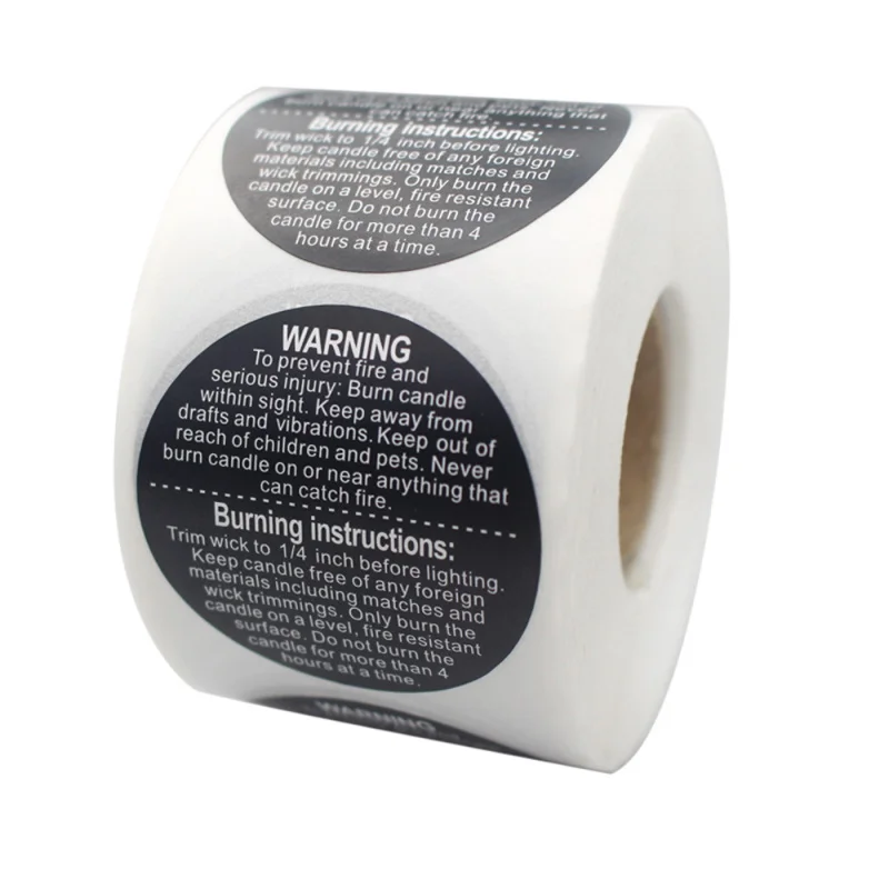 Candle Safety Labels  Candle Warning Labels Supplier