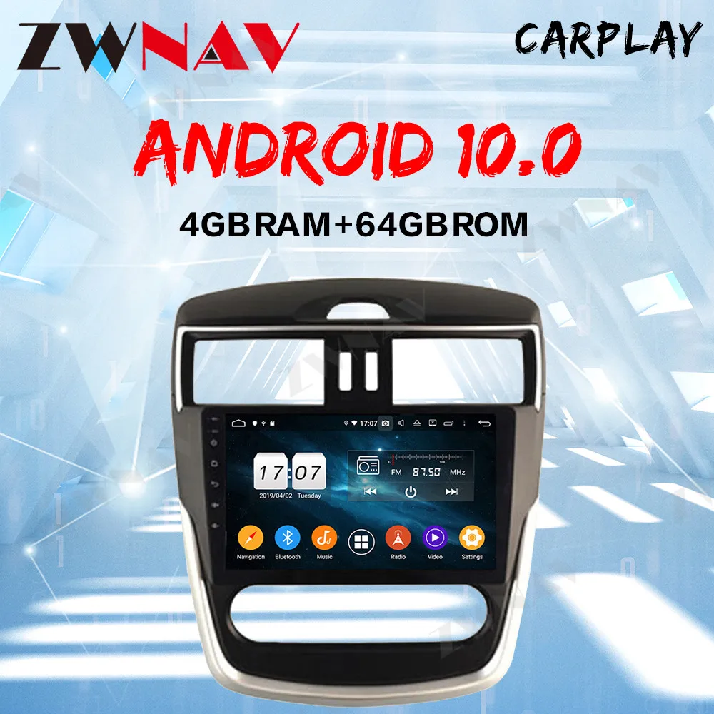 Android 10 аудиоплеер для Nissan Tiida Versa MT 2011 2017gps мультимедийный плеер головное