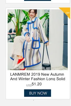 LANMREM осень и зима Повседневный модный темпераментный женский свободный однотонный пуловер с высоким воротником Толстовка TC594