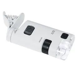 40-190X Универсальный клип-тип мобильного телефона микроскоп Лупа электронный мини сотовый телефон микроскоп камера с светодиодный лампой