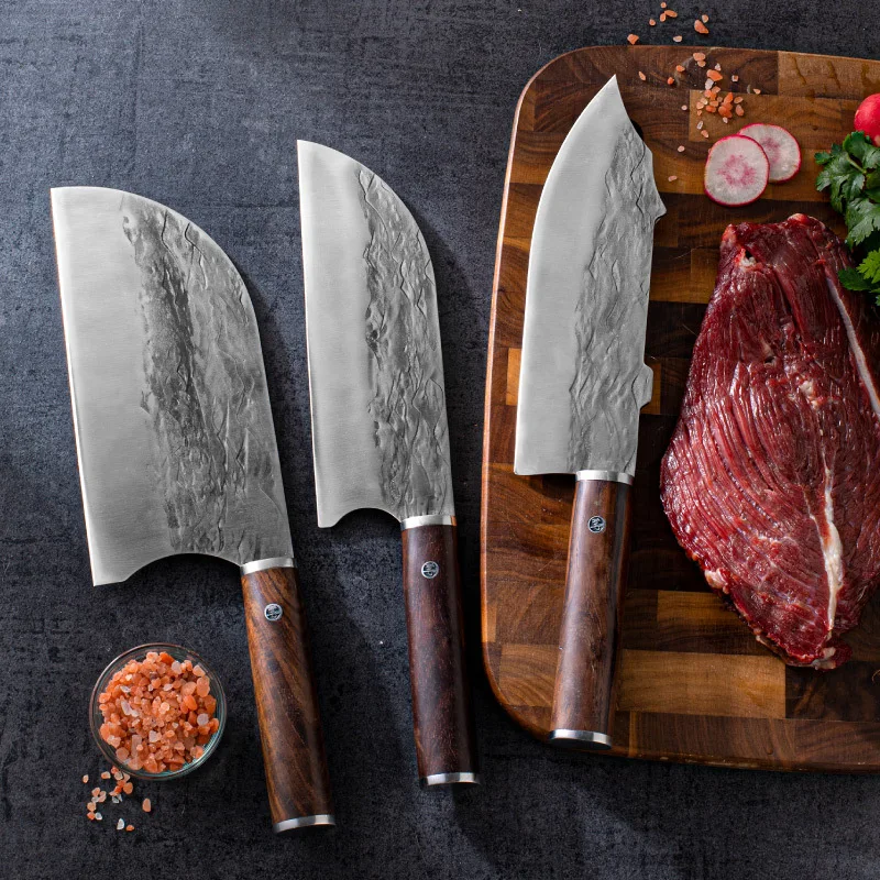 Longquan Forged Chopping Knife Kitchen Chef's Stainless Steel Meat Vegetable Fishing Cooking | Дом и сад