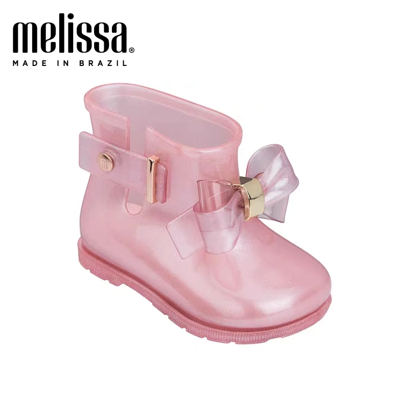 Детские Водонепроницаемые резиновые сапоги Mini Melissa мягкая теплая обувь для