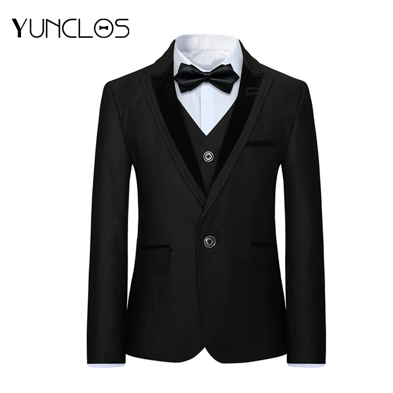 

Children's Suit One Button And Three-pieces Suit (Jacket + Vest + Pant) For Wedding Suit