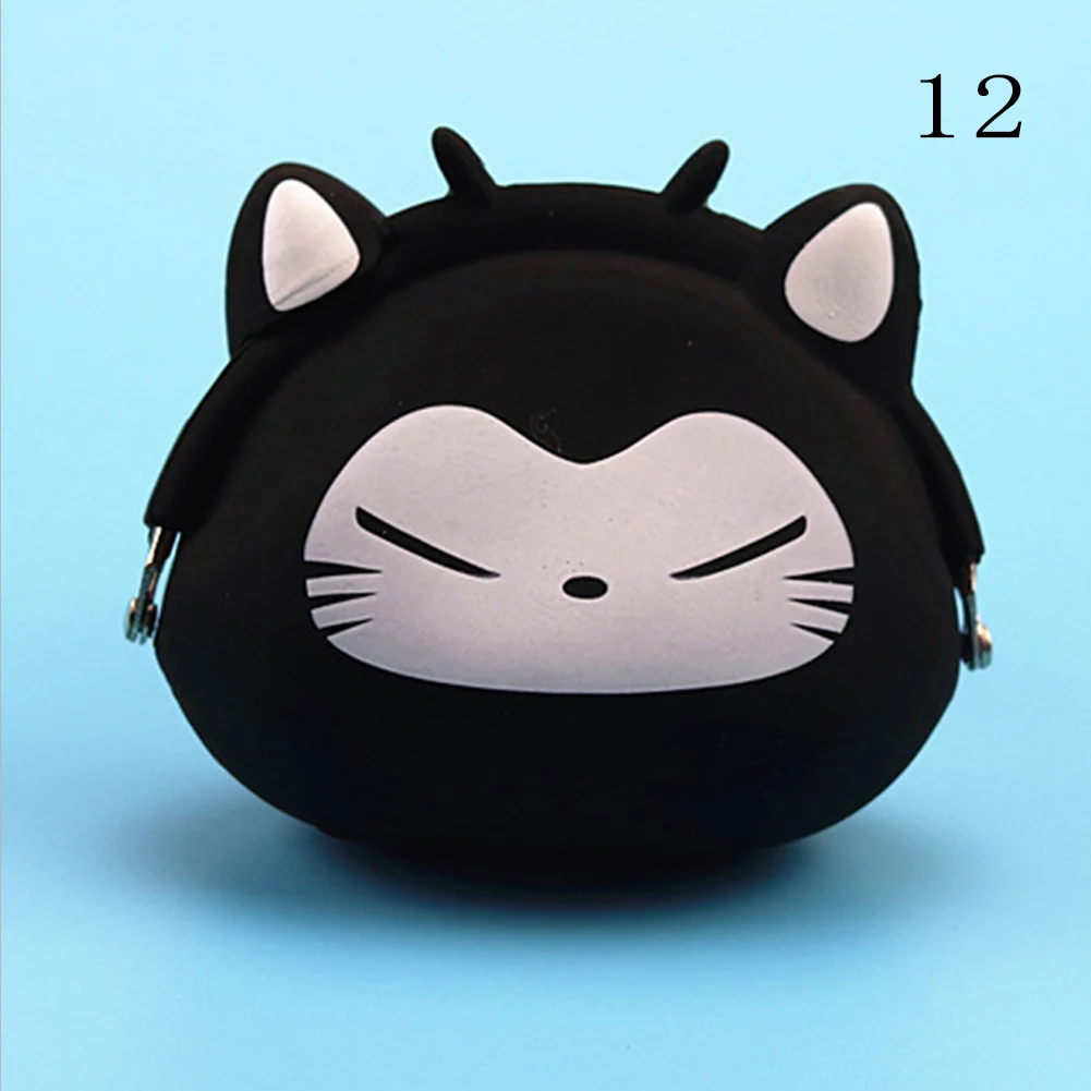 Lovely Women Coin Bag Silicone Storage Animal Panda Cat Bear Mini Pouch Coin Bag Change Wallet Purse Hasp New Design Wallets Hot
