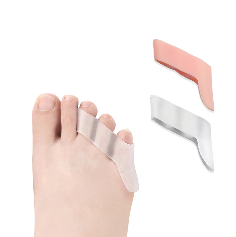 2Pcs/4Pcs Three-holes Pinky Toe Separator Silicone Little Protectors Gel Spacer Bunion Corrector Pain Relief Foot Care Pedicure