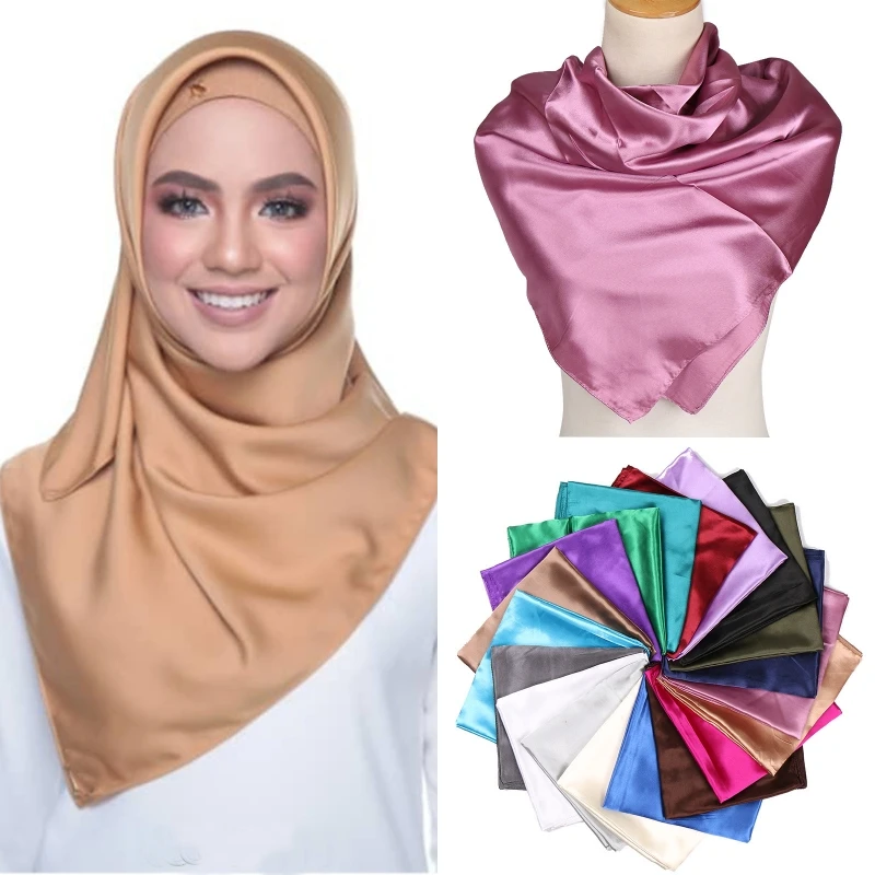 Muslim Square Scarf Wrap Shawl Islamic Dubai Hijab Jilbab Middle East