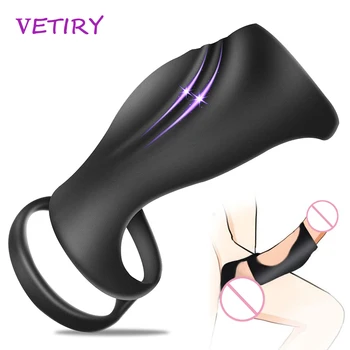 Silicone Penis Ring Third Ring Delay Ejaculation Penis Enlargement Sex Toys for Men Erection Cock Ring Reusable Penis Sleeve 1