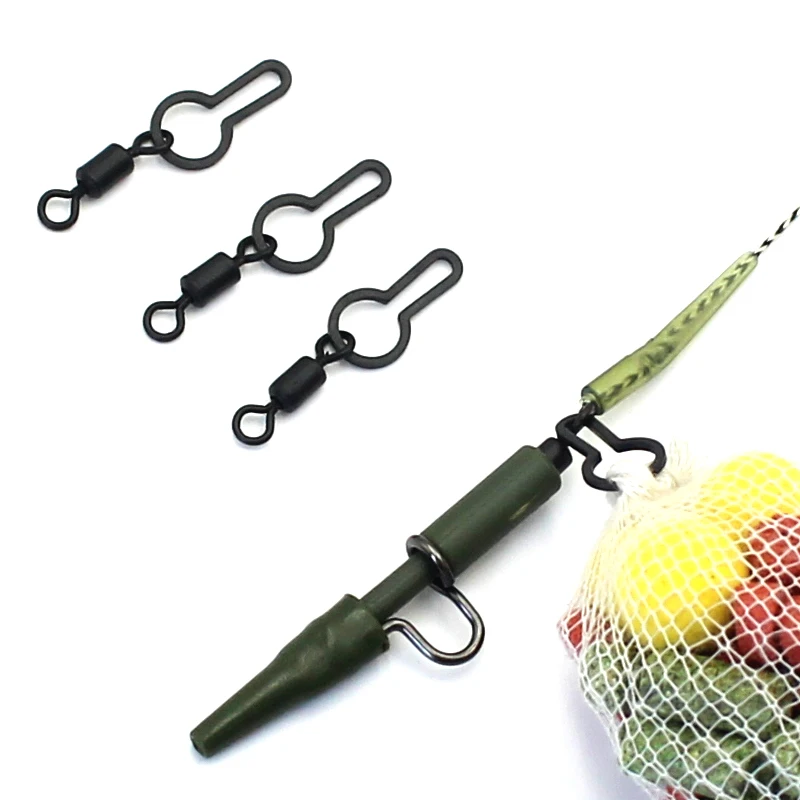 

20Pcs Micro Fishing Accessories PVA Mesh Bag Clip Carp Bait Boilies Bag Connector Tip Ring Swivel Hanger Buckles for Carp Tackle