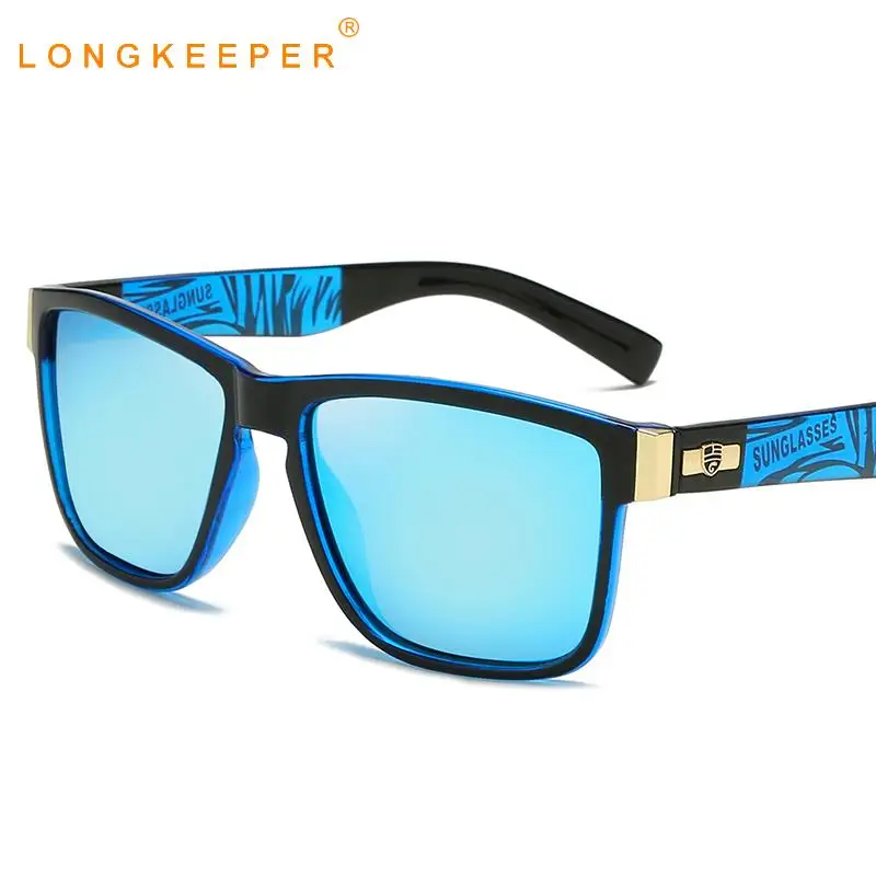 

LongKeeper Brand Design Polarized Sunglasses Men Vintage Driver Shades Sun Glasses Square Mirror Glasses Goggles UV400 Oculos