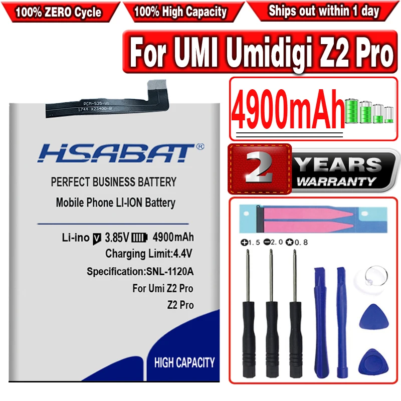 HSABAT 4900mAh Z2 Pro Мобильный телефон батареи для UMI Umidigi Аккумулятор + Подарочные