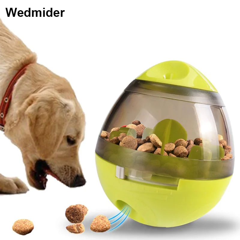 

Pet Dogs Cats Fun Bowl Toy Feeder Dog Feeding Pets Dog Tumbler Leakage Food Ball Puppy Pet Training Exercise Bowl Toys for Dogs