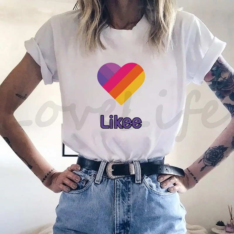 Fashion Likee T Shirt Kids Russia Style LIKEE Tees Oversized Streetwear Short Sleeve Women T Shirts for Boys Girls Children