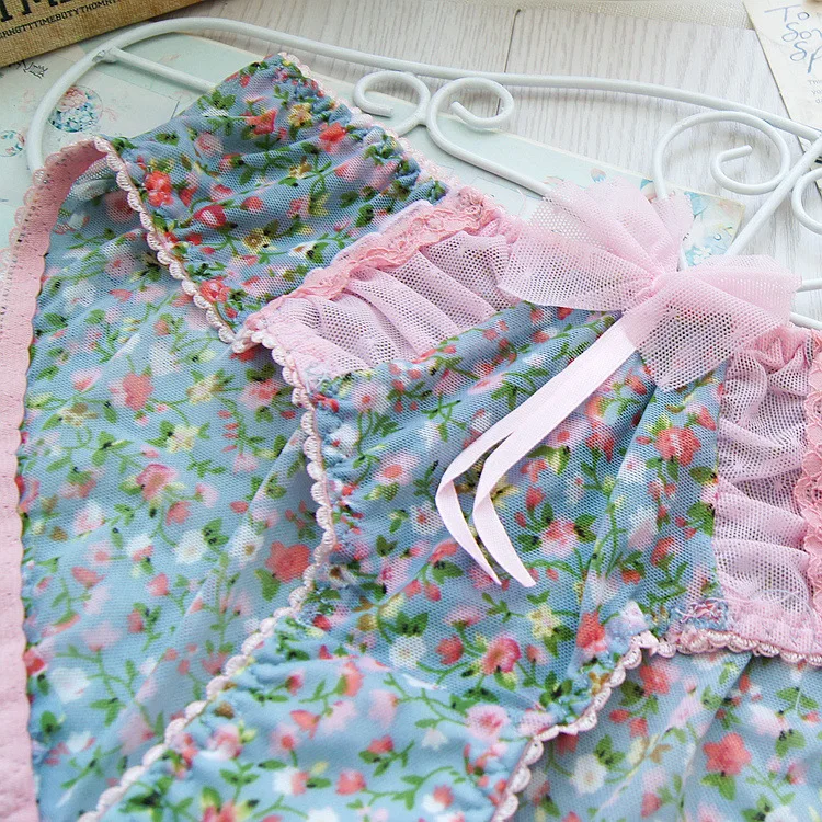 Женское нижнее белье с цветочным рисунком Kawaii, кружевные милые трусики с клубничкой, бесшовные хлопковые женские трусы большого размера, нижнее белье