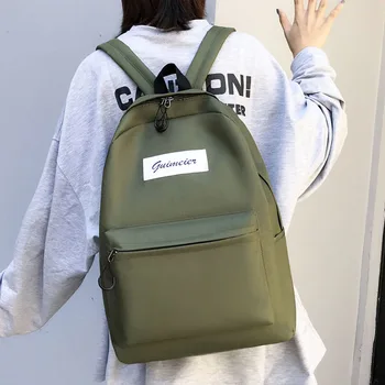 

Canvas Splice Double Pull Hit Color Backpacks For School Teen Korean Version Designer Bags Leisure High Quality Travel Backpacks