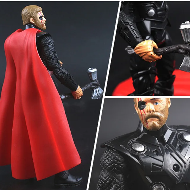 Marvel Thor Iron Man Action Figure Toys Thanos Captain America Thor Spiderman Avengers Endgame Model Toys for Children - Цвет: Thor