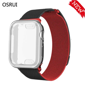 

Milanese Loop Strap Case for Apple watch band 5 4 44mm 40mm iwatch 42mm 38mm Stainless Steel link bracelet for apple watch 3 2 1