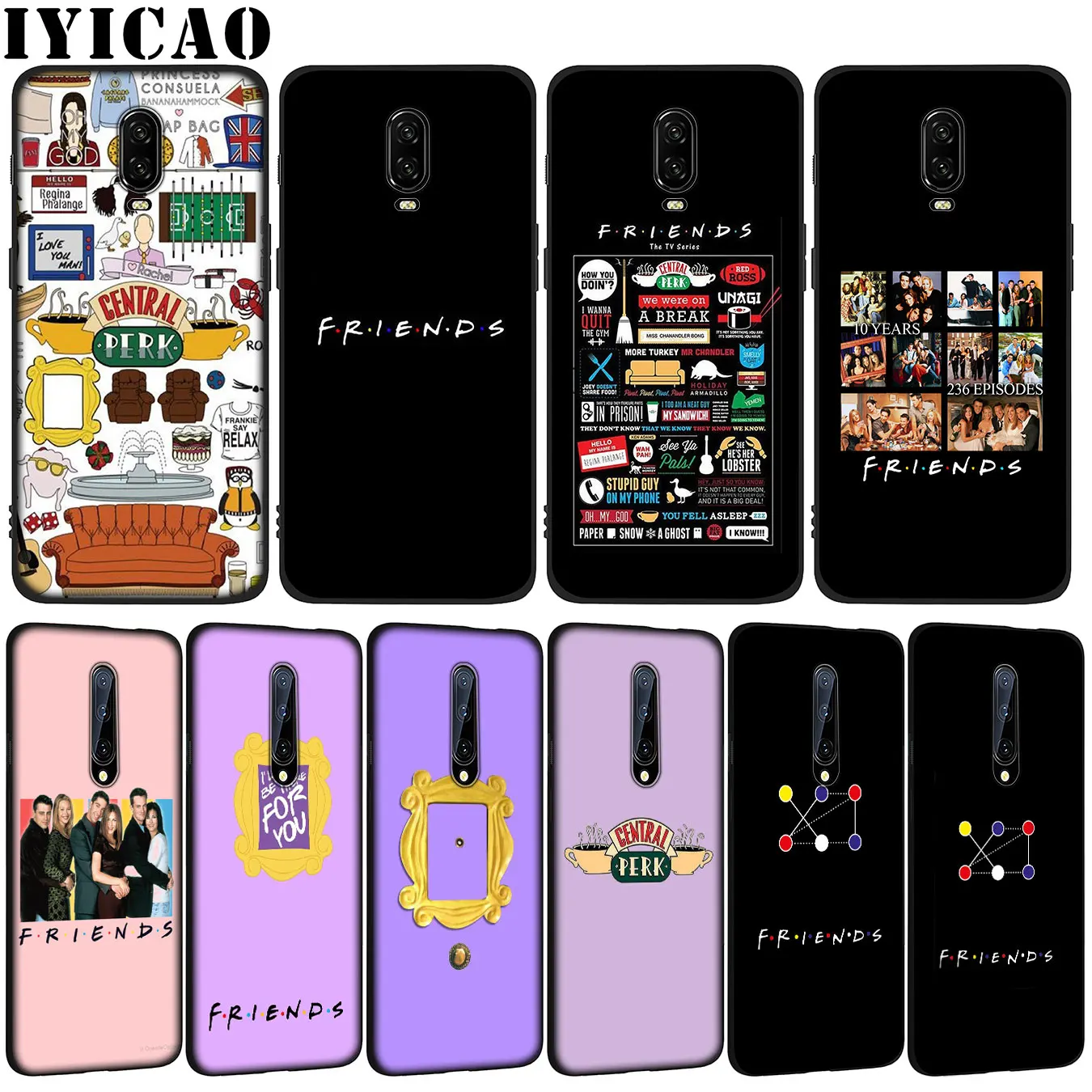 

Friends TV Shows Soft TPU Black Silicone Phone Case for OnePlus 7 Pro 6 6T 5 5T One Plus 7Pro Cover
