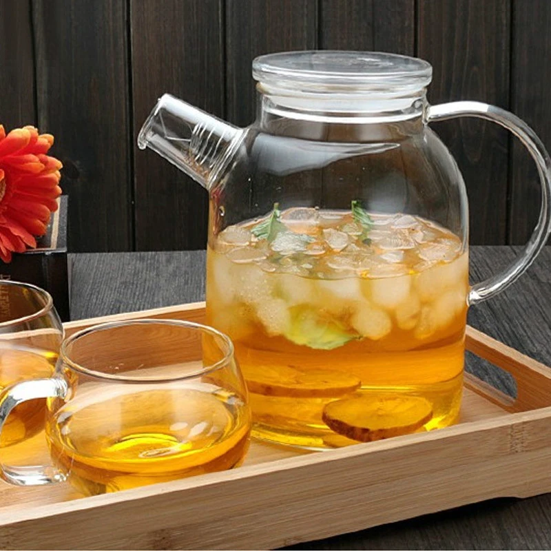 

Heat-resistanttea Pot Kettle Glass Borosilicate Boiling Teapot Large Coffee Cold Hot Water Thickening Transparent Flower Tea
