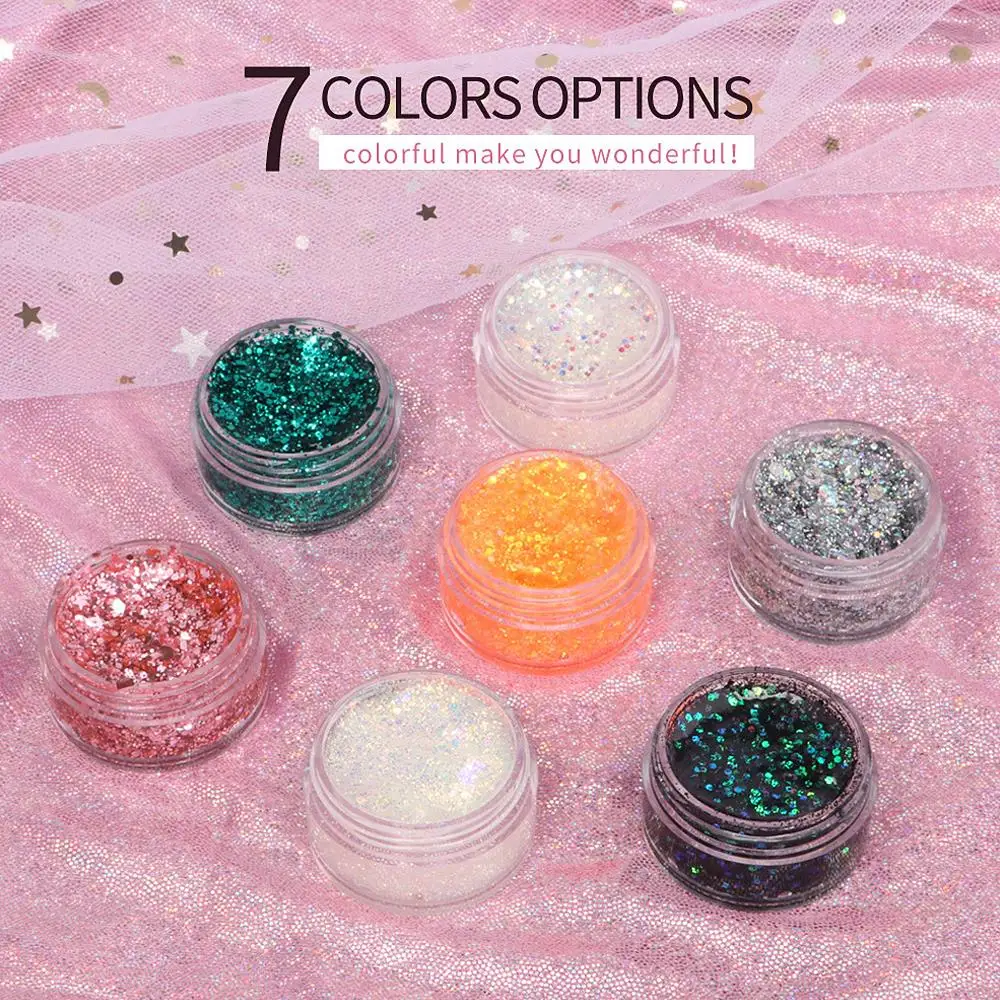 7 цветов Блеск Гель Крем глаза губы лицо макияж мерцающая пудра изюминка Сияющий