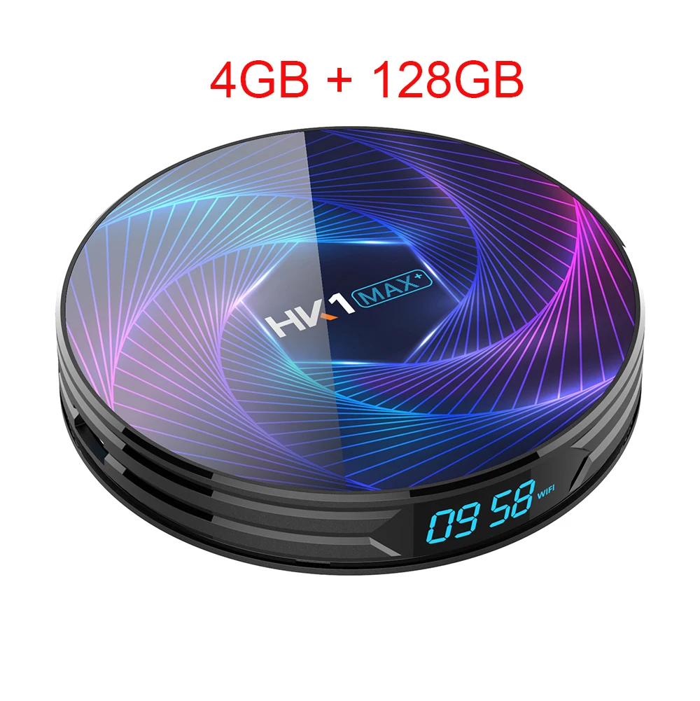 H96 Max+ Смарт ТВ приставка Android 9,0 RK3368PRO Восьмиядерный медиаплеер Глобальный ТВ-тюнер 4K двойной Wifi IP tv Neflix приставка - Цвет: 4GB 128GB