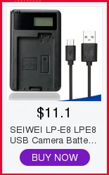 SEIWEI LP-E8 LPE8 USB камера зарядное устройство с ЖК-экраном один двойной вилки для Canon EOS 550D 600D 650D 700D Kiss X4 X5 X6i