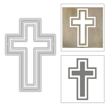 

2020 New Hot Jesus Bless You Christianity Mould Cross Frame Metal Cutting Dies and For Scrapbooking Foil Stencil Cut No Stamps