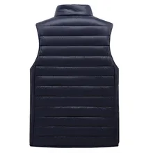 Стиль мужской пуховый хлопковый жилет для среднего возраста Повседневный хлопковый жилет осенняя и зимняя одежда Daddy Модная хлопковая одежда