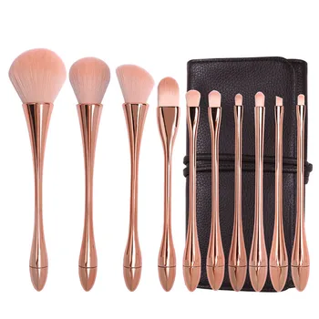 

10pcs Small Waist BASF Rose Gold Makeup Brush Set Beauty Tool Kit Full Set of Makeup Brushes