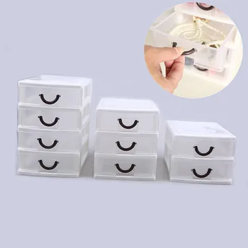 

Plastic Storage Box 2/3/4 Layers Table Makeup Organizer Desk Storage Drawer Cosmetics Container for Home Office School Supplies