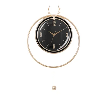 

Metal Pendule Luxury Wall Clock Modern Design Large Unique Clock Industrial Decor Vintage Quartz Relojes Pared Home Decor EB50WC