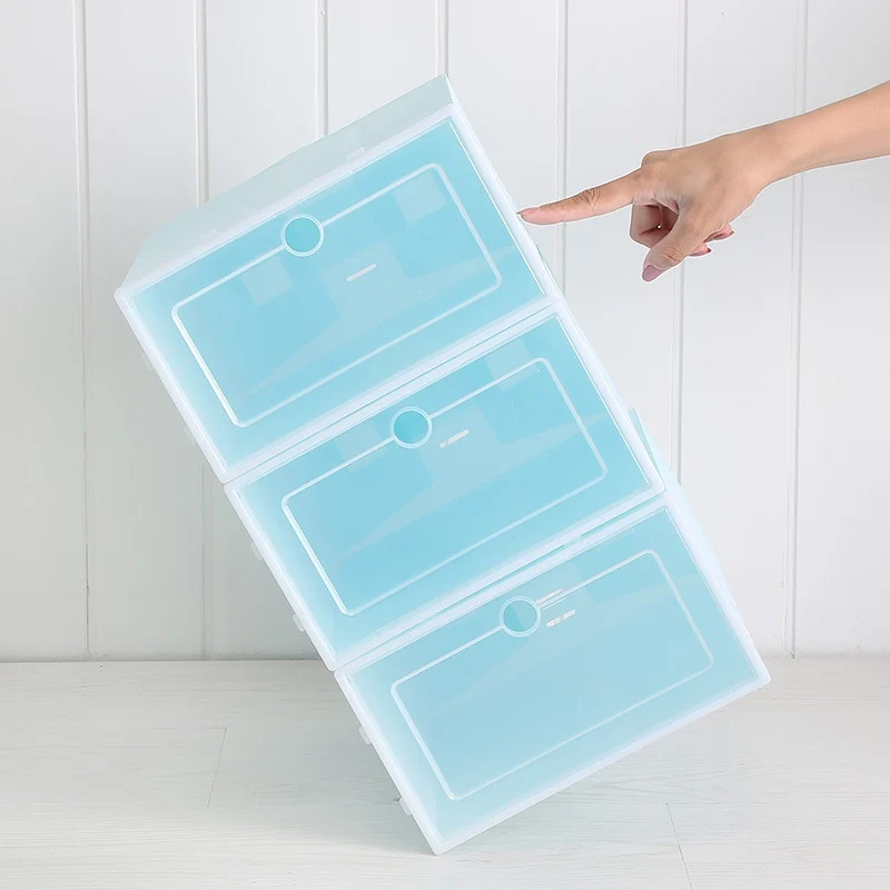 Пластиковая Складная коробка для обуви прозрачная коробка для обуви Органайзер для ящика Бытовая коробка для обуви своими руками разделитель ящика для домашнего хранения