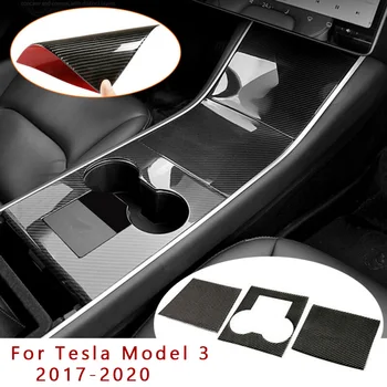 

Real Carbon Fiber Center Console Sticker For Tesla 3 Y 2017-2020 Accessories High Performance Upgrade