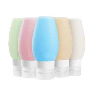 

5PCS Travel Silicone Tube Squeeze Empty Bottle Shampoo Shower Gel Lotion Sub-Bottling Refillable Hose Bottle