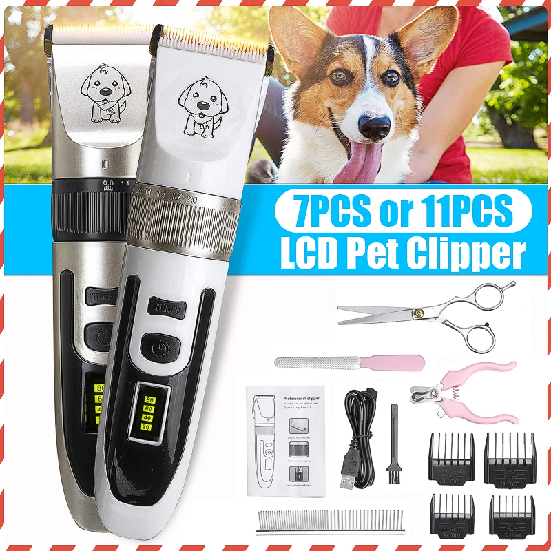 

New Rechargeable Low-noise Pet Hair Clipper Remover Cutter Grooming Cat Dog Hair Trimmer Electrical Pets Hair Cut Machine