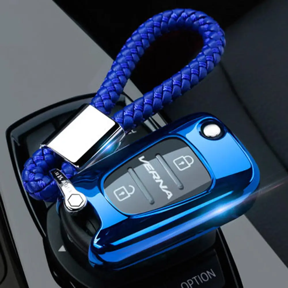 Option 9 Хороший сенсорный складной чехол для ключа автомобиля для Kia RIO K2 K5 ceed для hyundai i20 i30 i35 iX20 iX35 Solaris Verna elantra автозапчасти - Название цвета: Option 9
