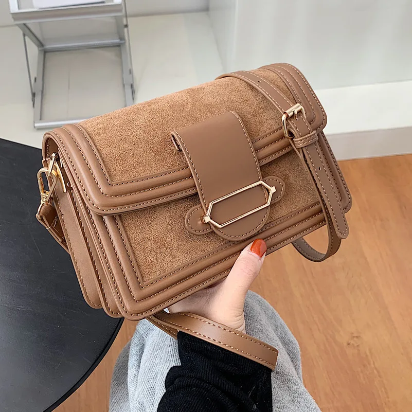 

High-quality retro frosted female bag 2020 new brand designer all-match cross-body bag Korean ladies fashion cross-body bag