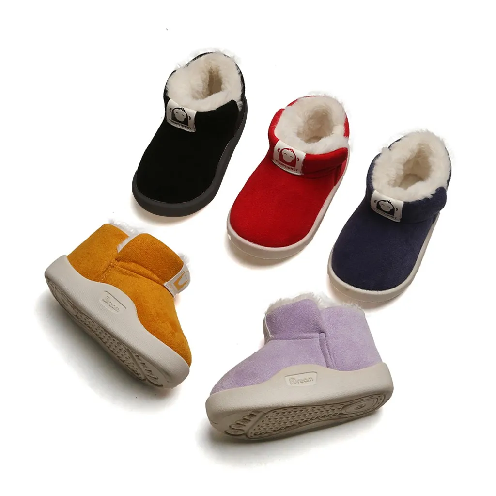 Обувь для маленьких девочек; Красные Теплые Зимние ботильоны для девочек; детская обувь; зимняя обувь для мальчиков;# G2