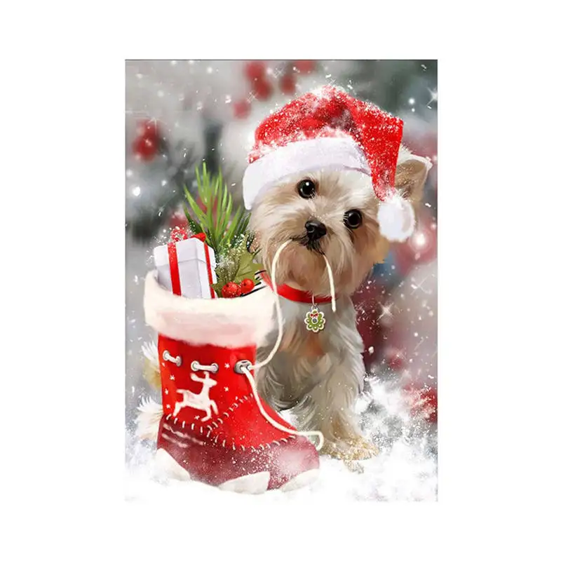 

Christmas Festival Decor 5D diamond painting Cute Puppy Pattern Embroidery DIY Cross stitch diamond painting 661ZSH10 661ZS10