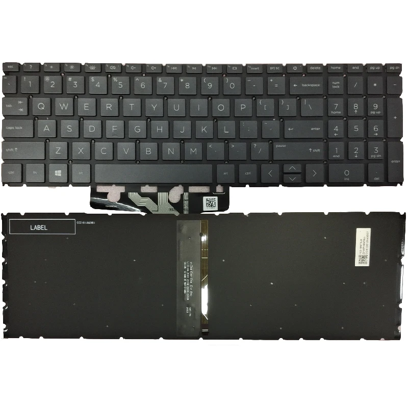 Teclado Retroiluminado dos Eua para hp Pavilion 15-eg 15-eh Tpn-q246 Tpn-q245 Inglês com Retroiluminação Novo - Imagem 4