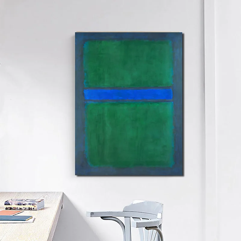 Маркер Rothkoes синий зеленый холст картина печать спальня кухня домашний декор