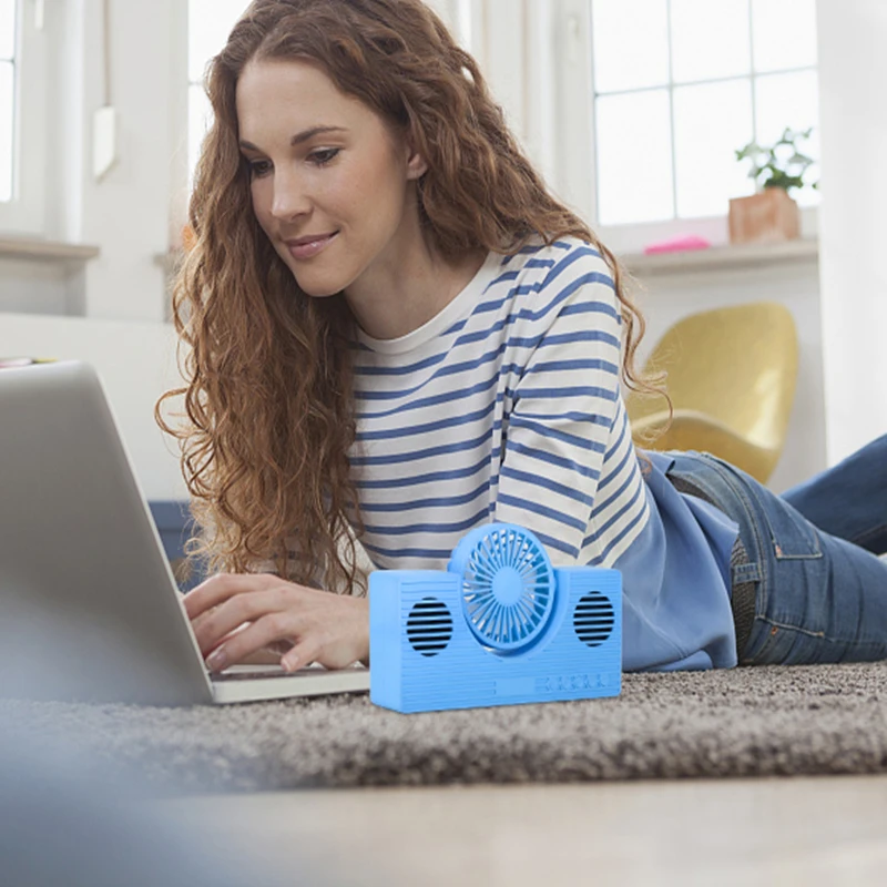 Портативный Bluetooth Портативный беспроводной громкоговоритель звук система стерео музыка электрический вентилятор портативный динамик