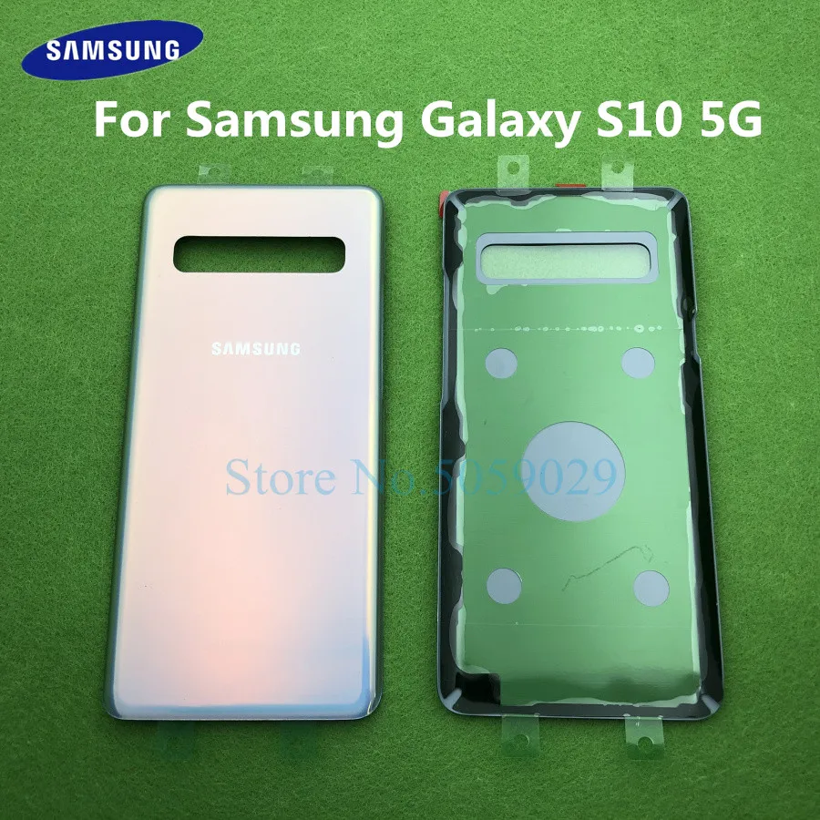 

Original For SAMSUNG Galaxy S10 5G G977 G977F 5G version Back Glass Battery Cover Rear Door Housing Case Back Glass Cover