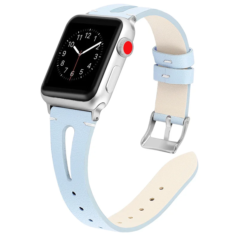 Сменный ремешок для Apple Watch 38 мм 44 мм 40 мм 42 мм кожаный ремешок для Iwatch браслет 83010 - Цвет ремешка: 1