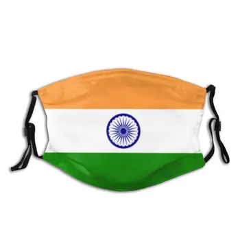 

India Flag Indian Non-Disposable Mouth Face Mask Anti Bacterial Dustproof Mask With Filters Protection Mask Respirator Muffle
