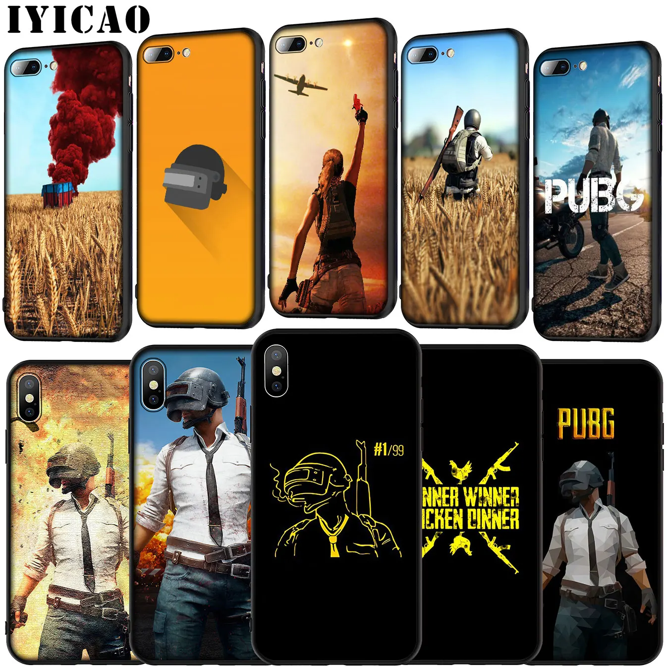 IYICAO PUBG 98K Game Art Soft Silicone Cover Case for Huawei P30 P20 Pro P10 P9 Lite Mini 2017 2016 P Smart Z Plus 2019 |