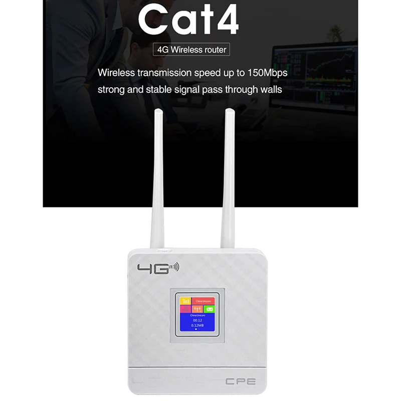 Беспроводной CPE 4G Wi Fi роутер порт способный шлюз FDD TDD LTE WCDMA GSM внешние антенны слот